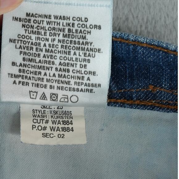 Joes Jeans Crop Ankle Womens W 25 Blue Distressed Rolled Cuff KSKU5605 Kursten - Picture 12 of 12